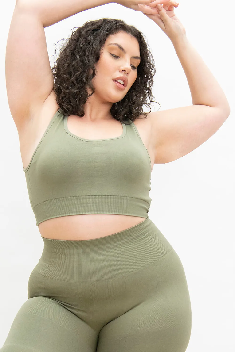 Curve Ultimate Seamless Bralette - Sage Green sold by LOVALL product image thumbnail 2