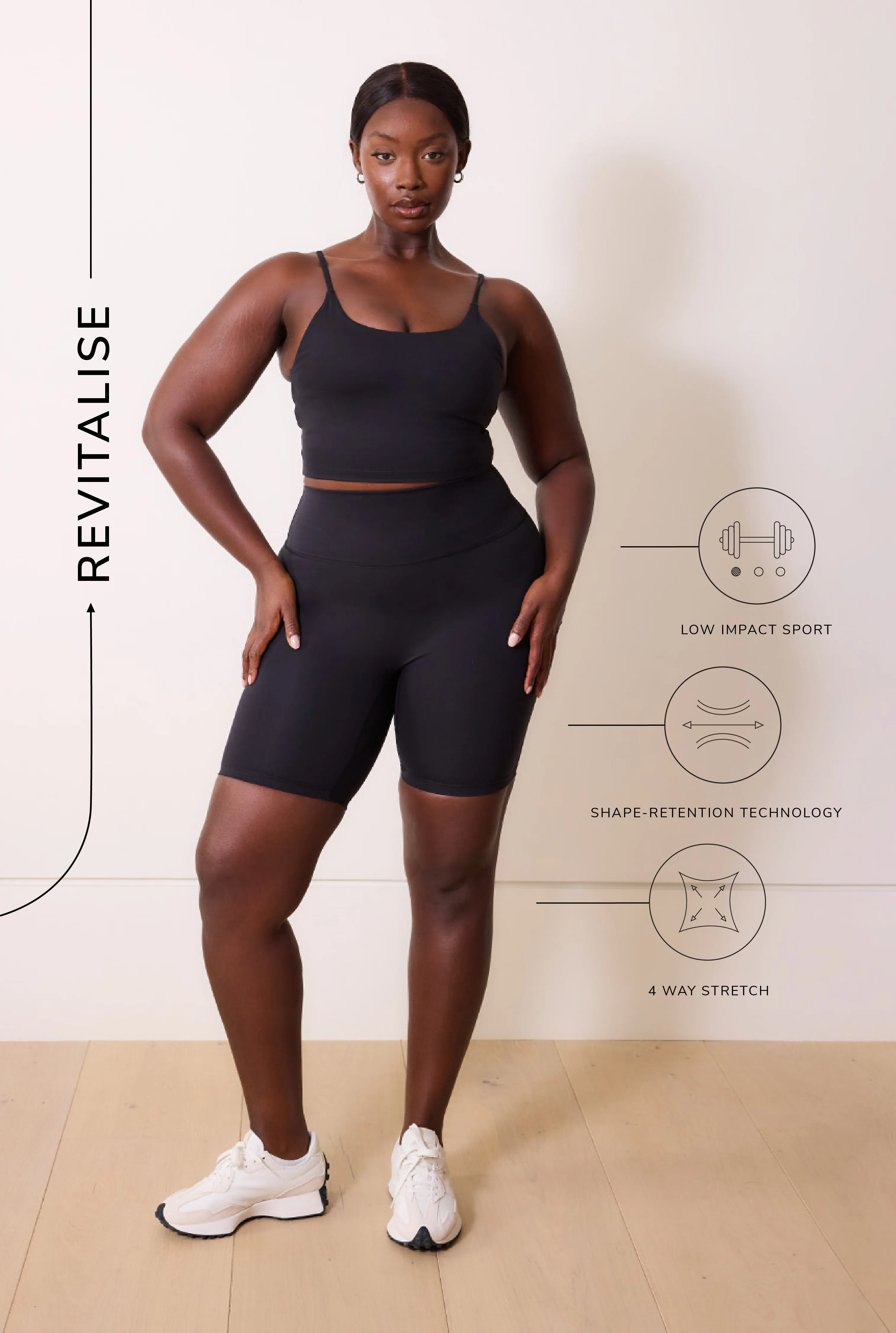 24/7 Revitalise Cycling Shorts - Midnight Black sold by LOVALL product image thumbnail 3