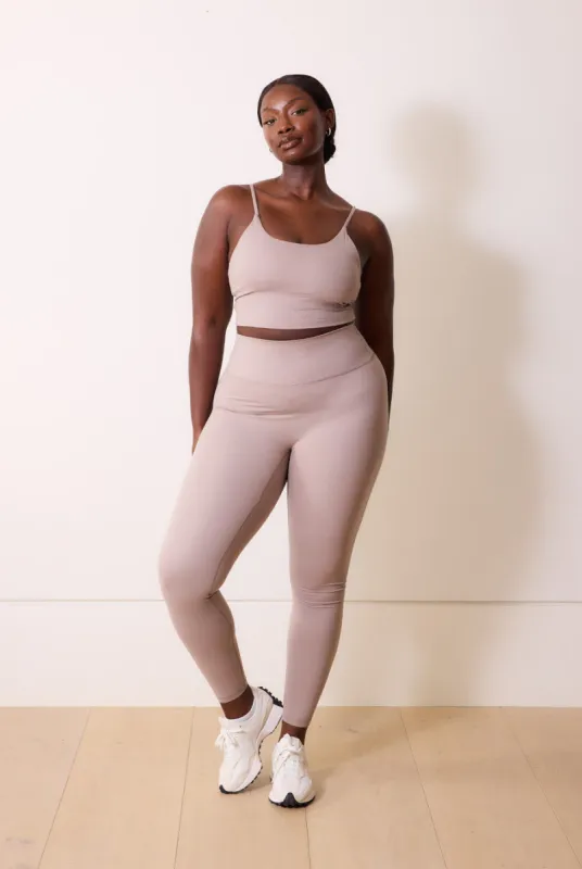 Curve 24/7 Revitalise 7/8 High Waisted Leggings - Clay sold by LOVALL