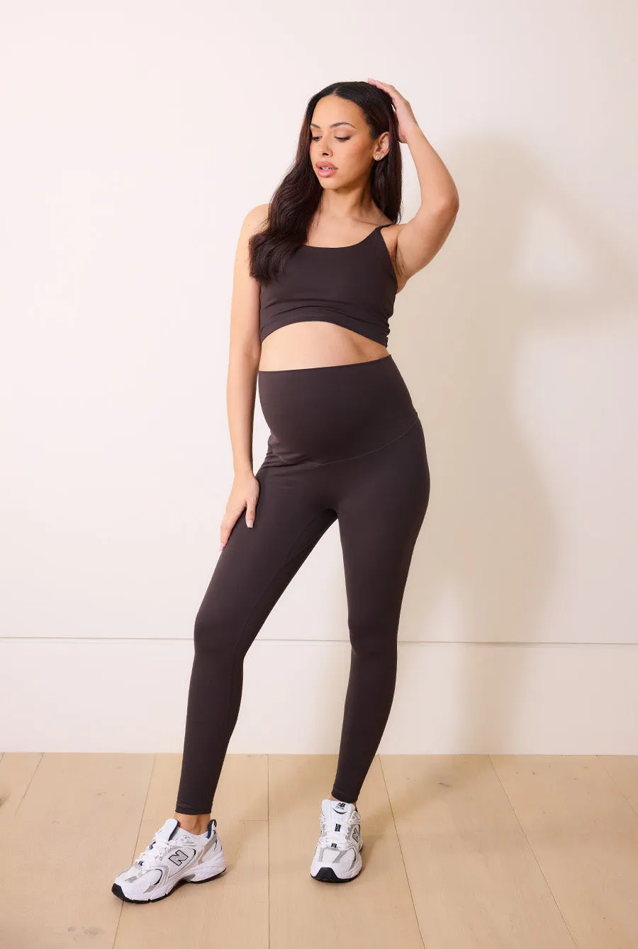 Maternity 24/7 Revitalise 7/8 Leggings - Black Coffee sold by LOVALL