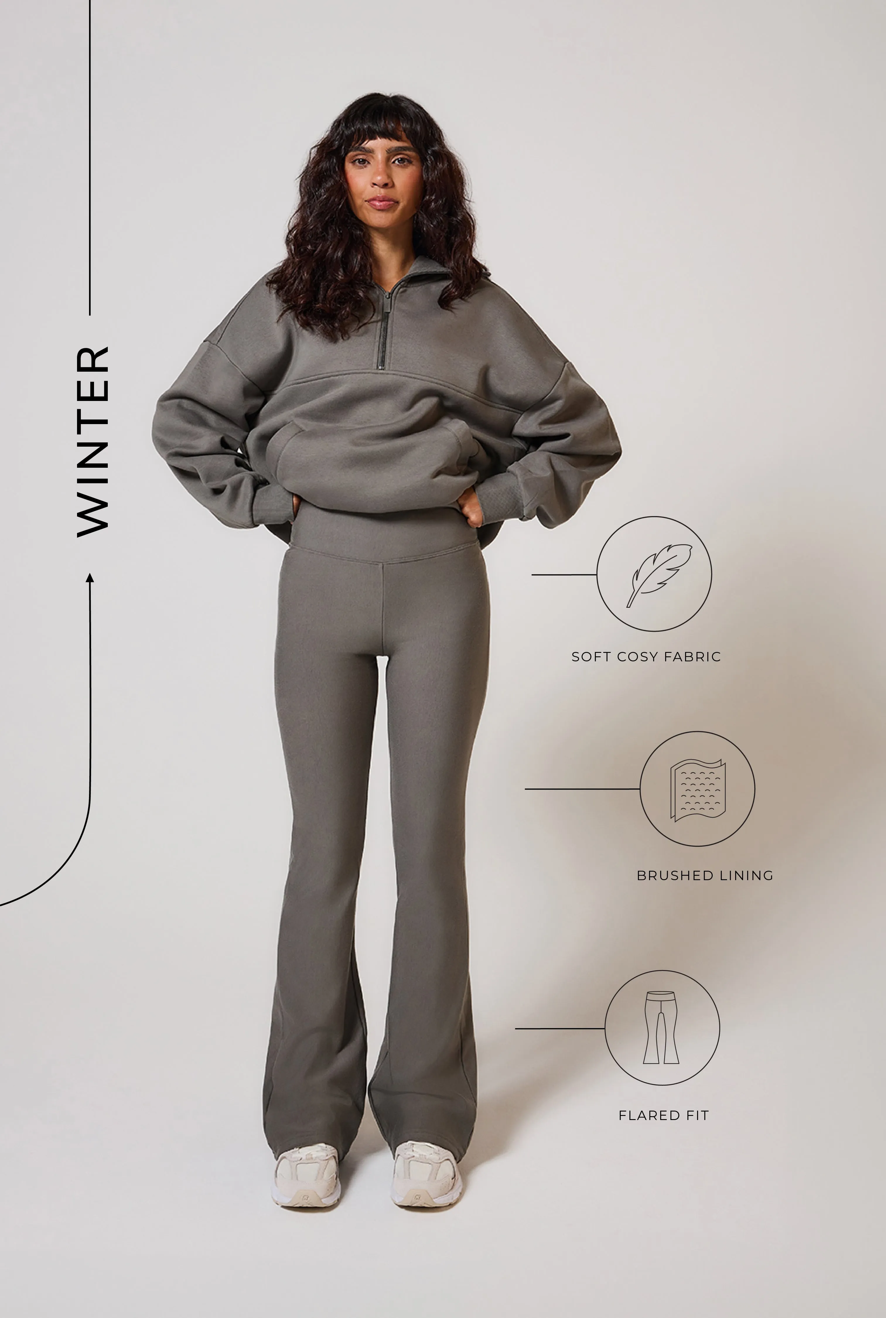 Winter Flare Leggings - Slate Green sold by LOVALL product image thumbnail 3