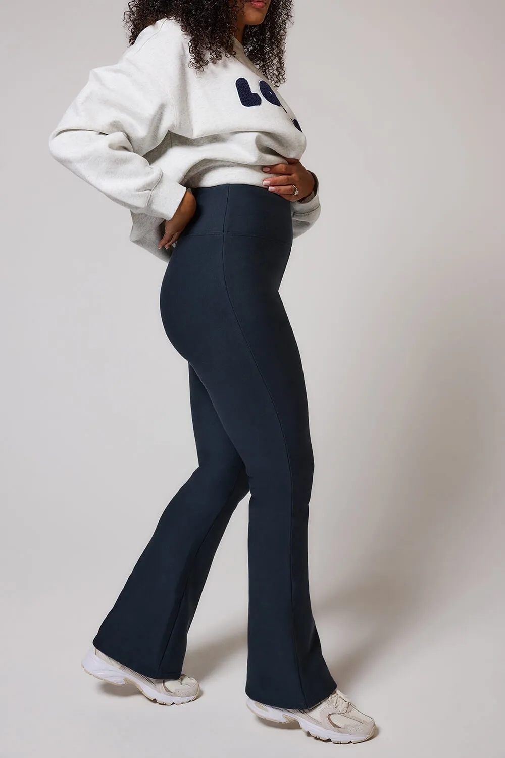 Curve Winter Flare Leggings - Vintage Navy sold by LOVALL product image thumbnail 4