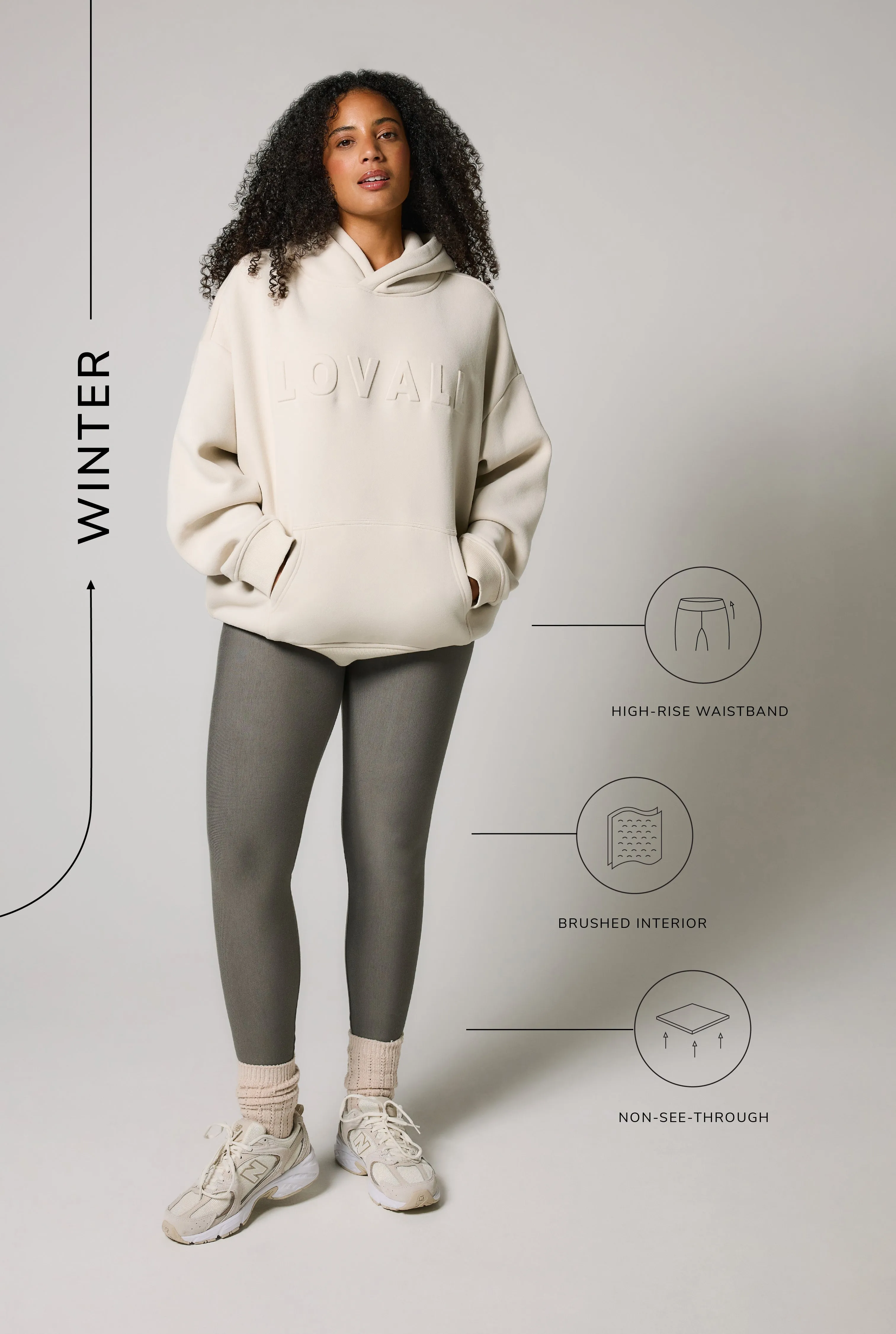 Winter Everyday High Waisted Leggings - Slate Green sold by LOVALL product image thumbnail 3