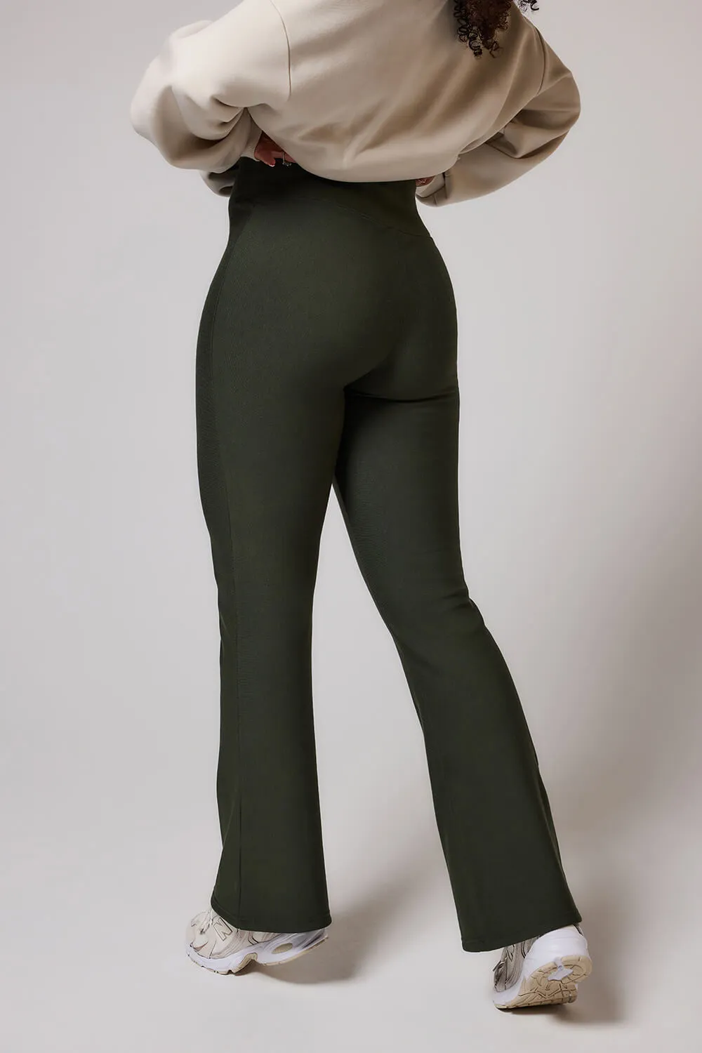 Winter Flare Leggings - Deep Olive sold by LOVALL product image thumbnail 4