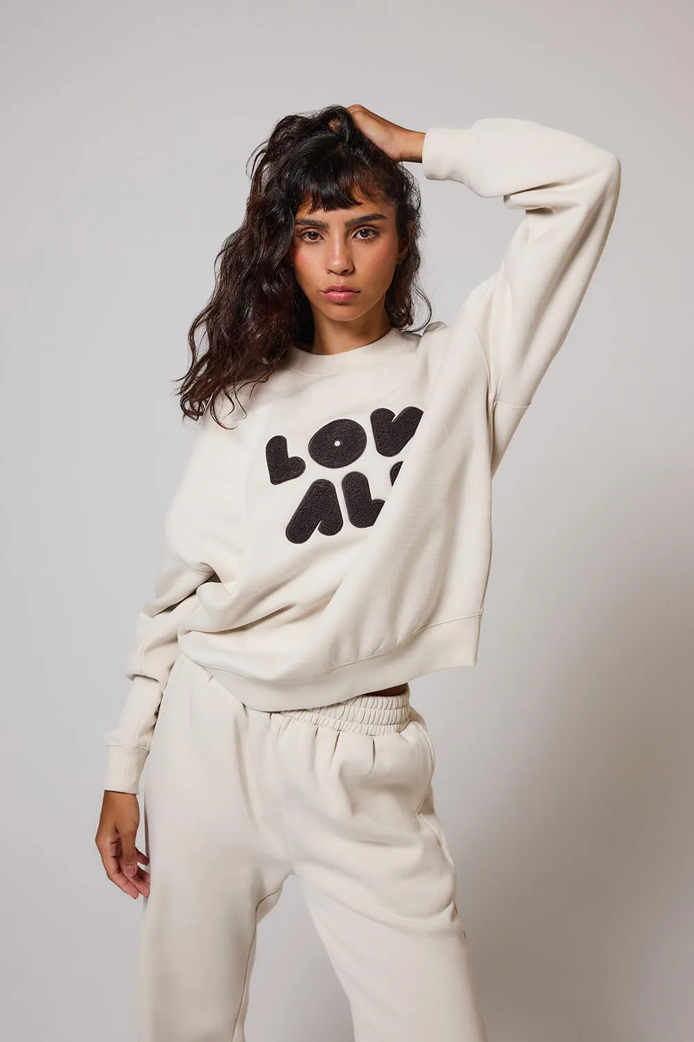 Organic Oversized Sweatshirt Style 1 - Ecru sold by LOVALL product image thumbnail 5