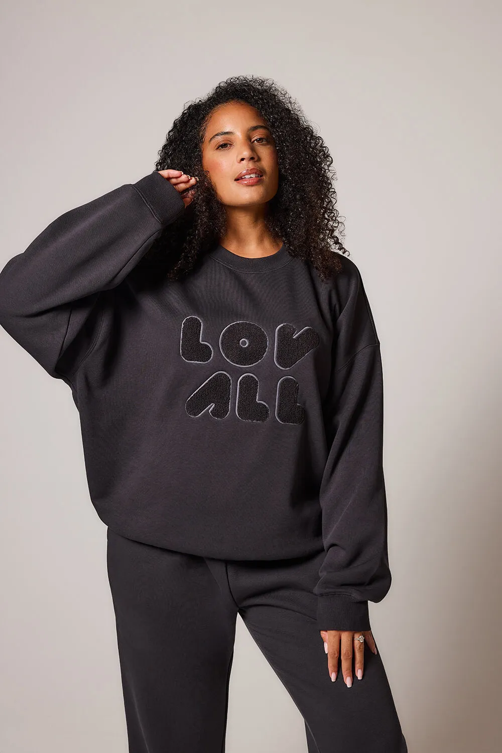Organic Oversized Sweatshirt Style 1 - Shadow sold by LOVALL product image thumbnail 4