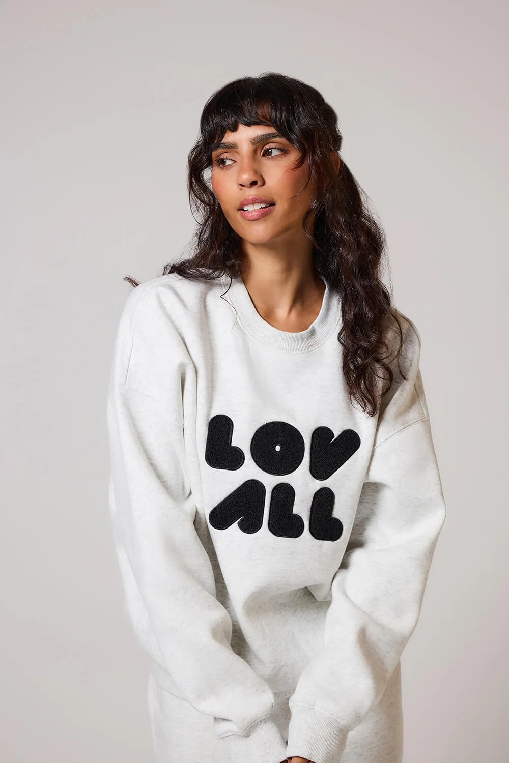 Organic Oversized Sweatshirt Style 1 - Light Grey Marl sold by LOVALL product image thumbnail 2