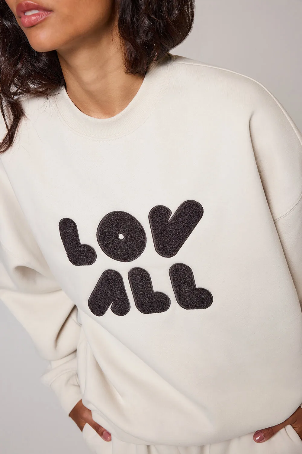 Curve Organic Oversized Sweatshirt Style 1 - Ecru sold by LOVALL product image thumbnail 4