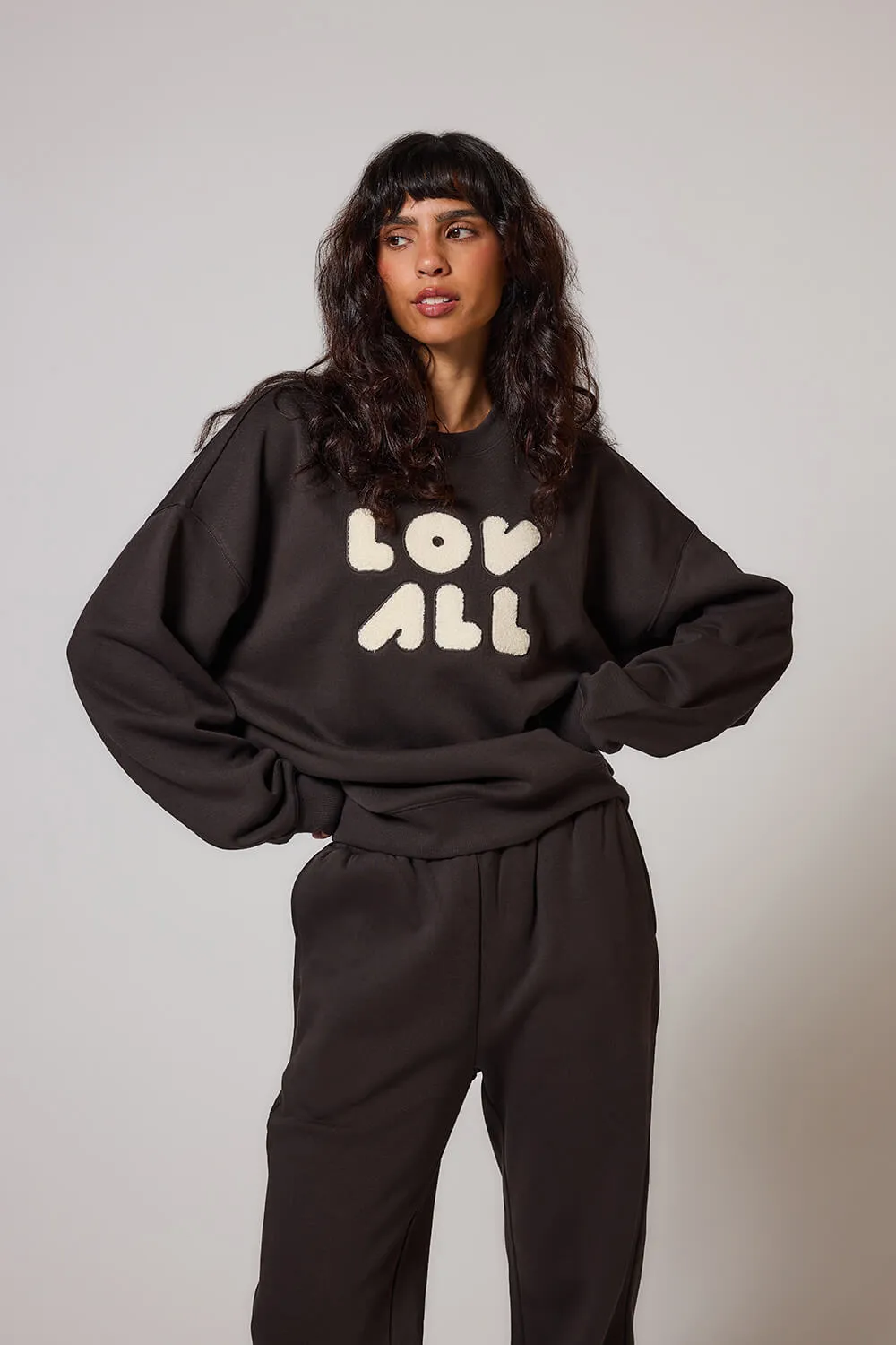 Curve Organic Oversized Sweatshirt Style 1 - Black Coffee sold by LOVALL