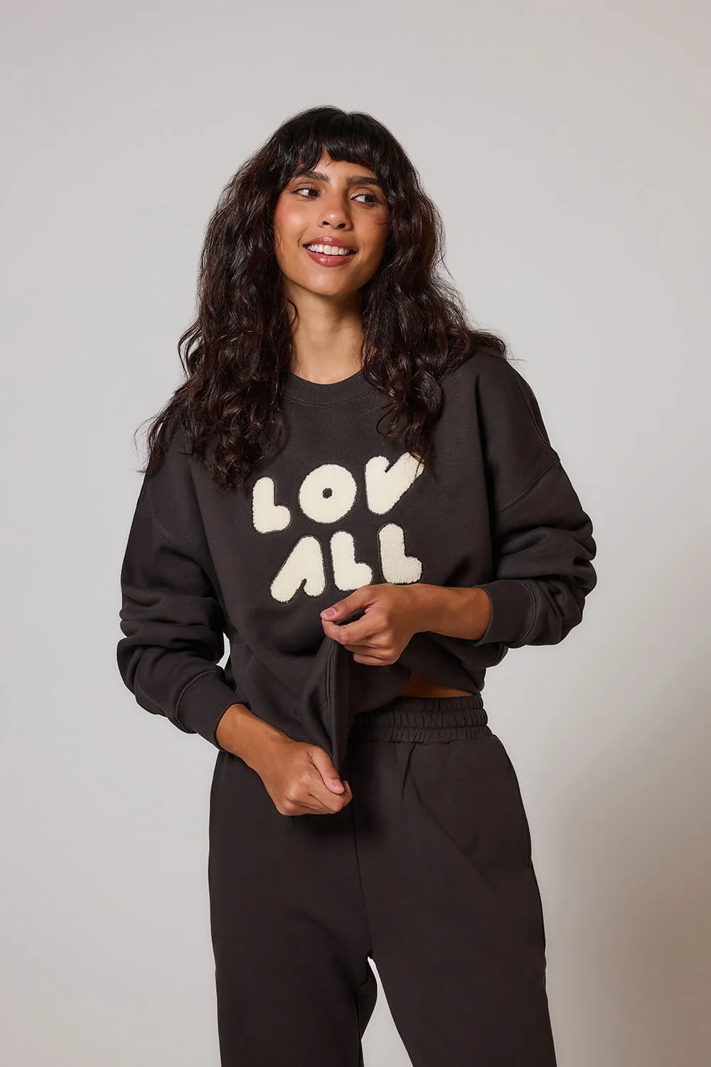 Curve Organic Oversized Sweatshirt Style 1 - Black Coffee sold by LOVALL product image thumbnail 4