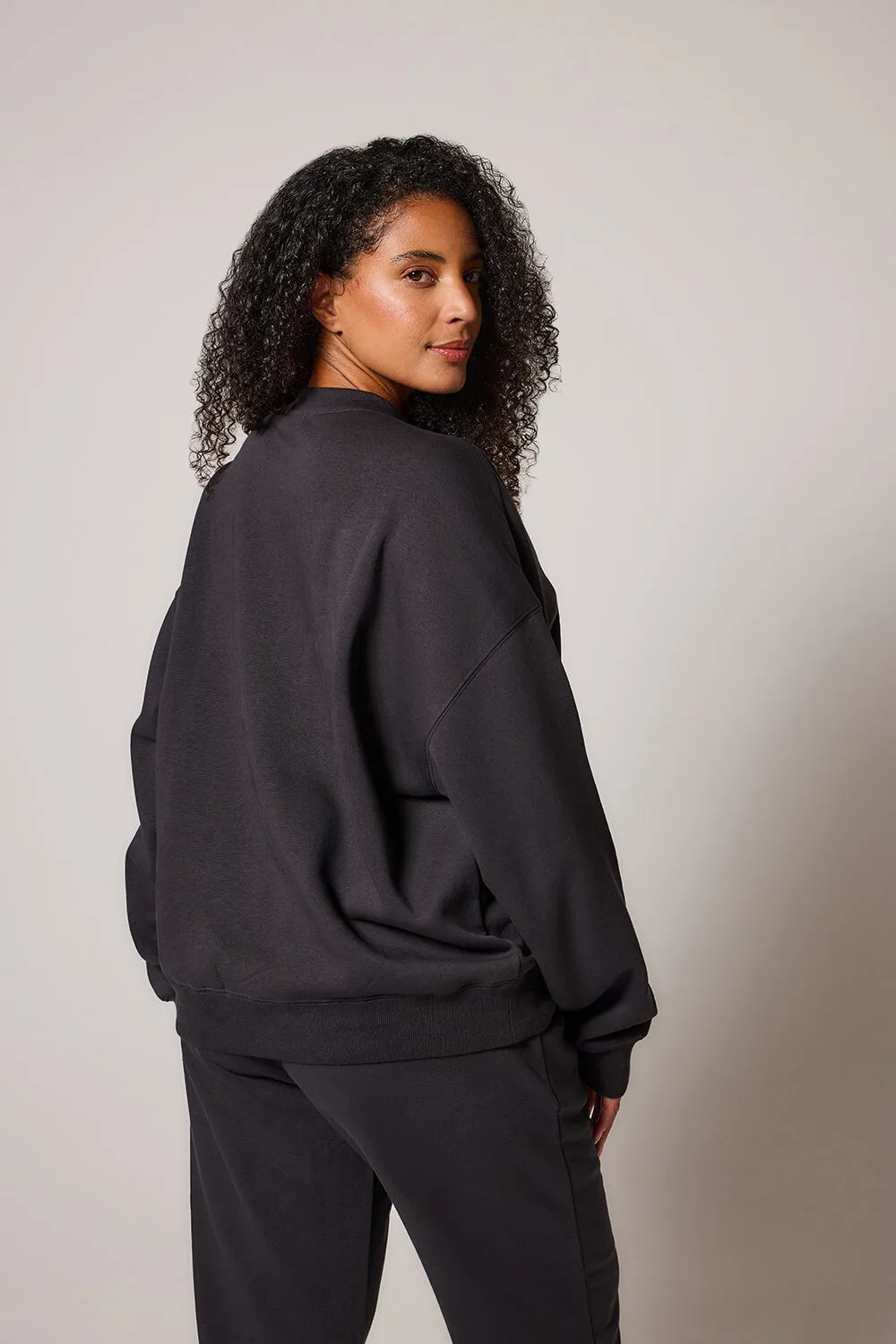 Curve Organic Oversized Sweatshirt Style 1 - Shadow sold by LOVALL product image thumbnail 2