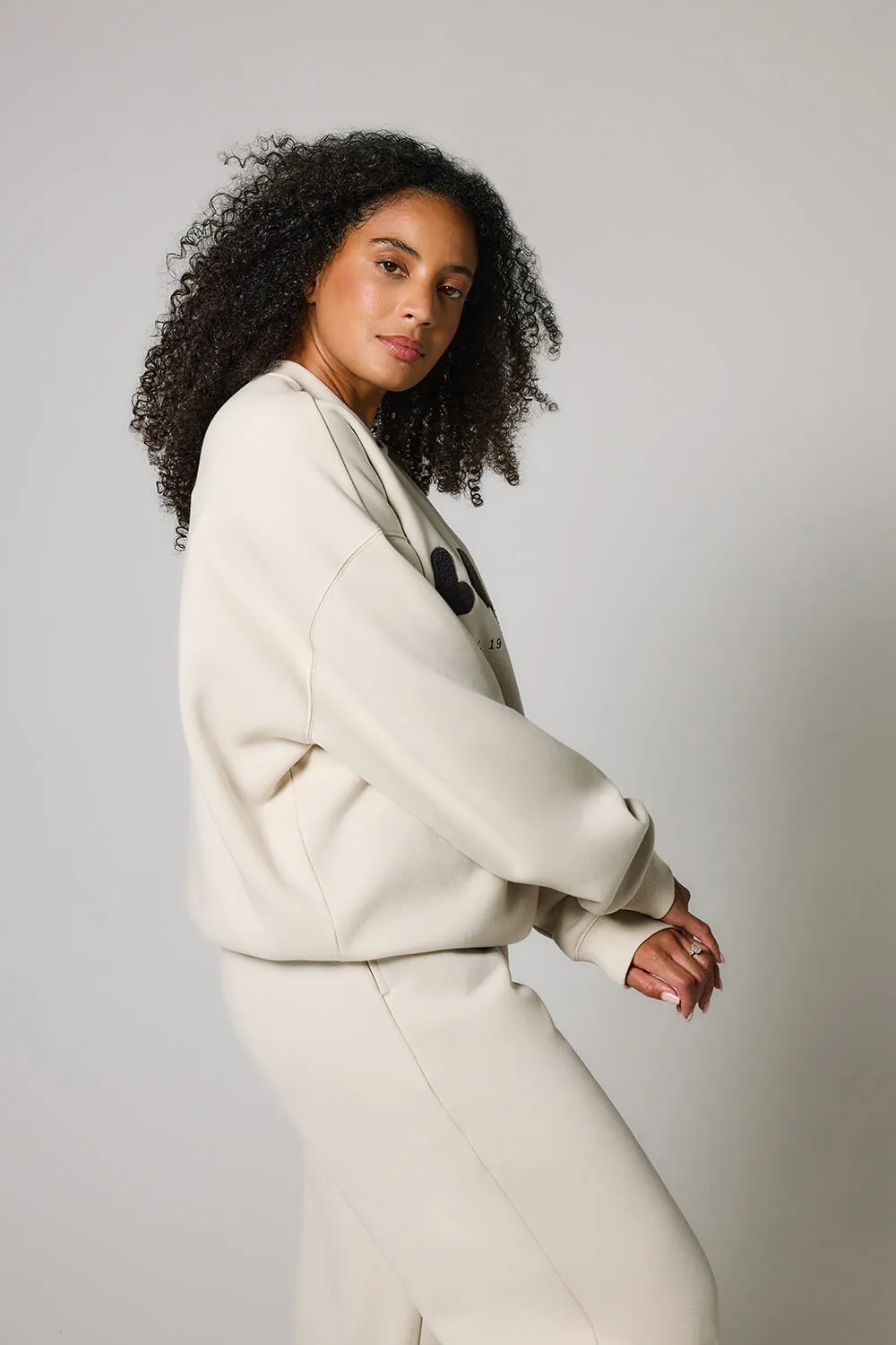 Organic Oversized Sweatshirt Style 2 - Ecru sold by LOVALL product image thumbnail 2