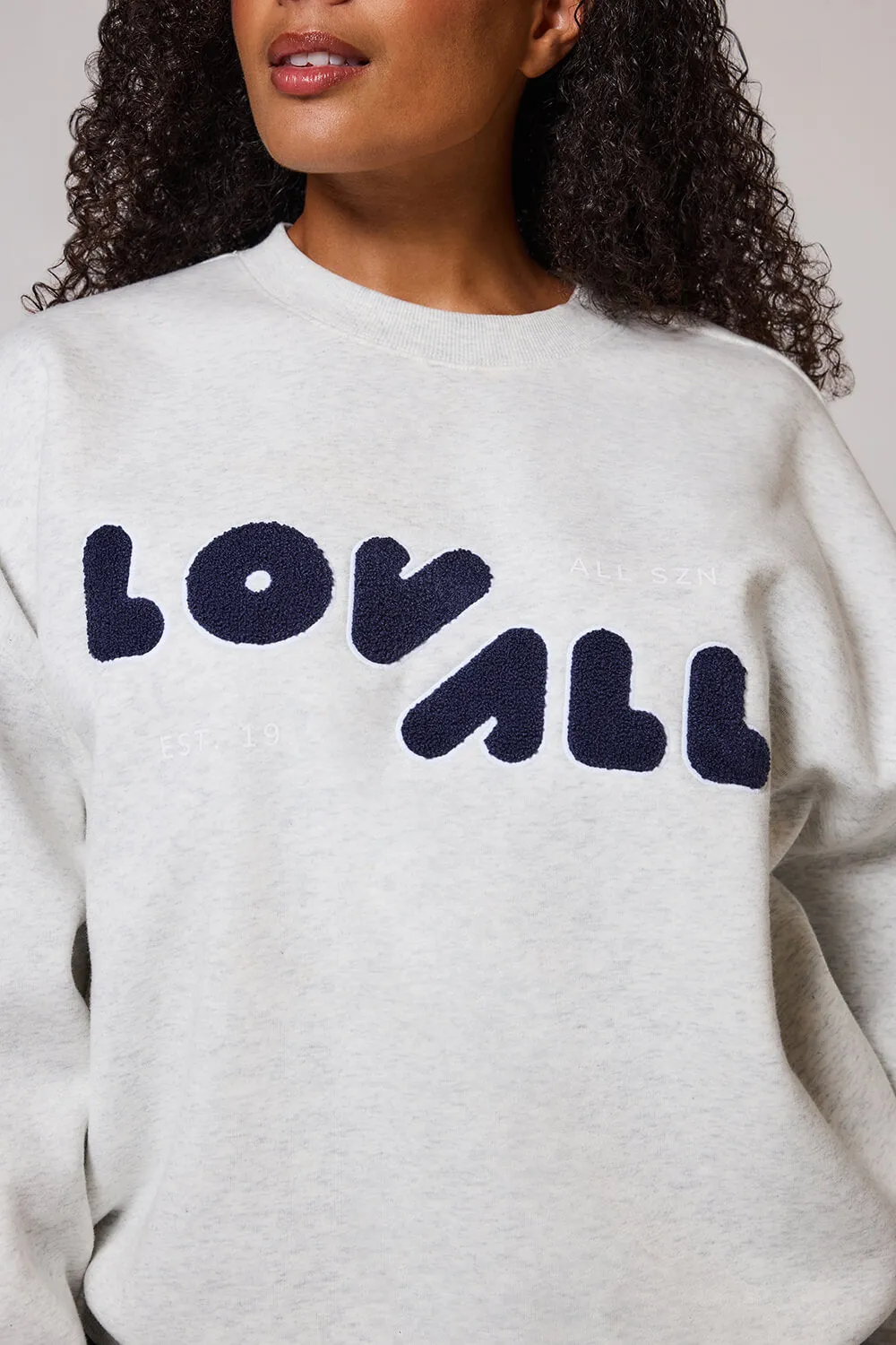 Organic Oversized Sweatshirt Style 2 - Light Grey Marl sold by LOVALL product image thumbnail 2
