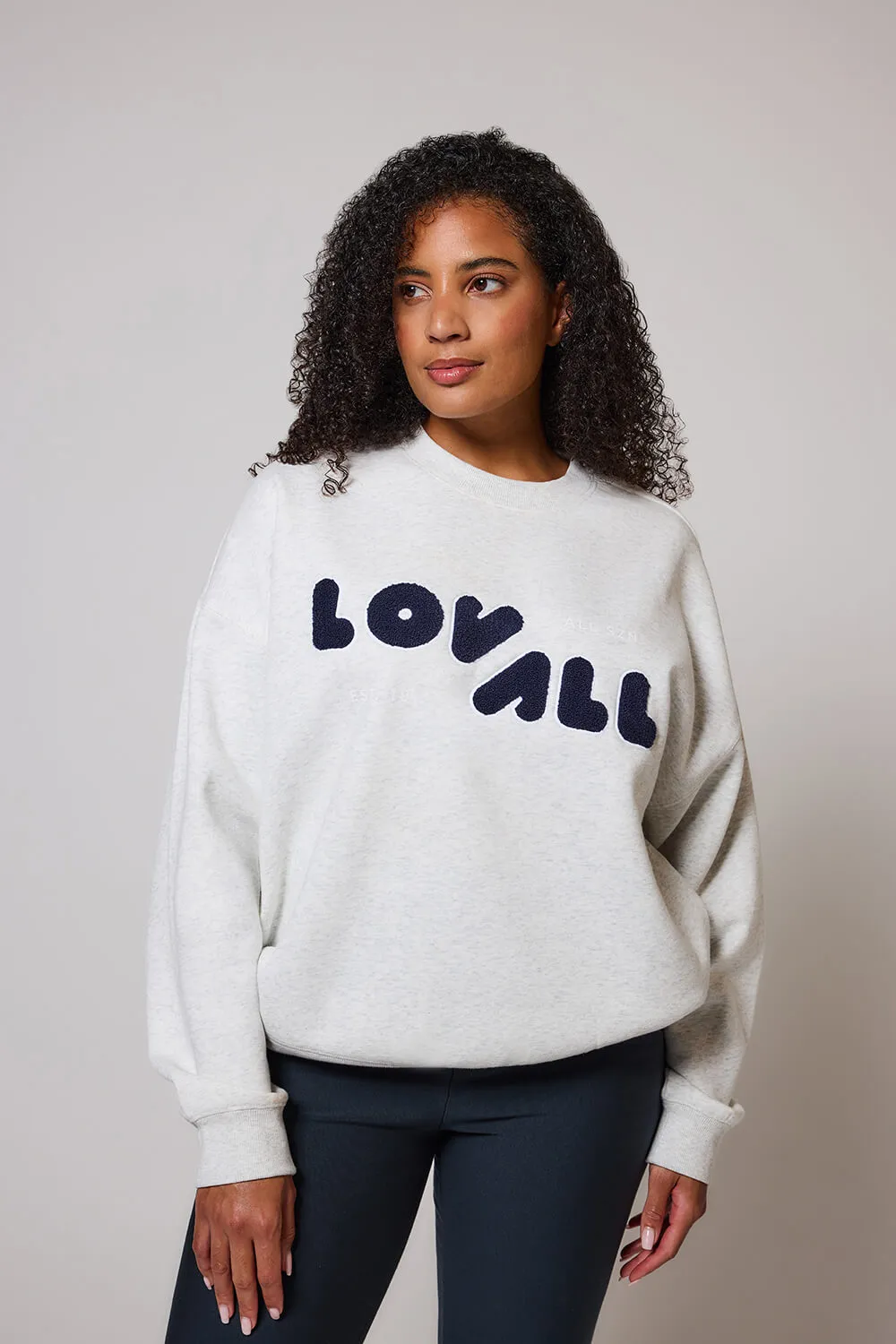 Organic Oversized Sweatshirt Style 2 - Light Grey Marl sold by LOVALL