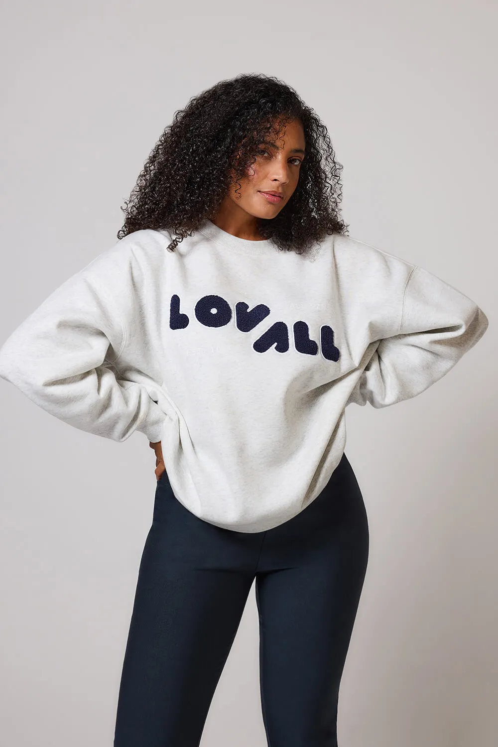 Organic Oversized Sweatshirt Style 2 - Light Grey Marl sold by LOVALL product image thumbnail 5