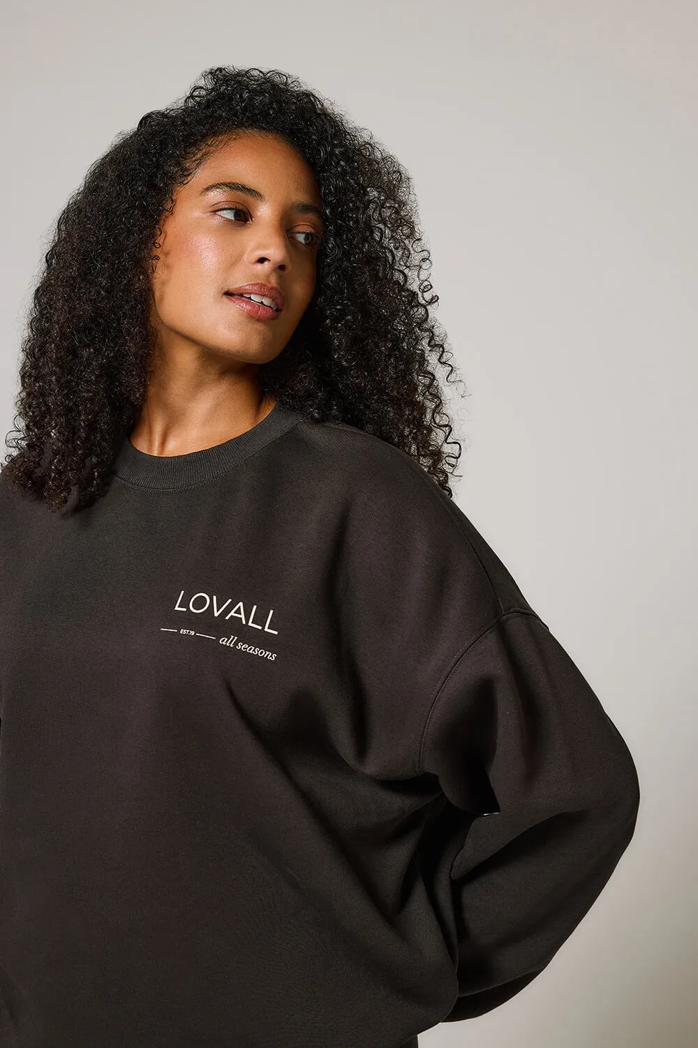 Curve Organic Oversized Sweatshirt Style 3 - Black Coffee sold by LOVALL product image thumbnail 5