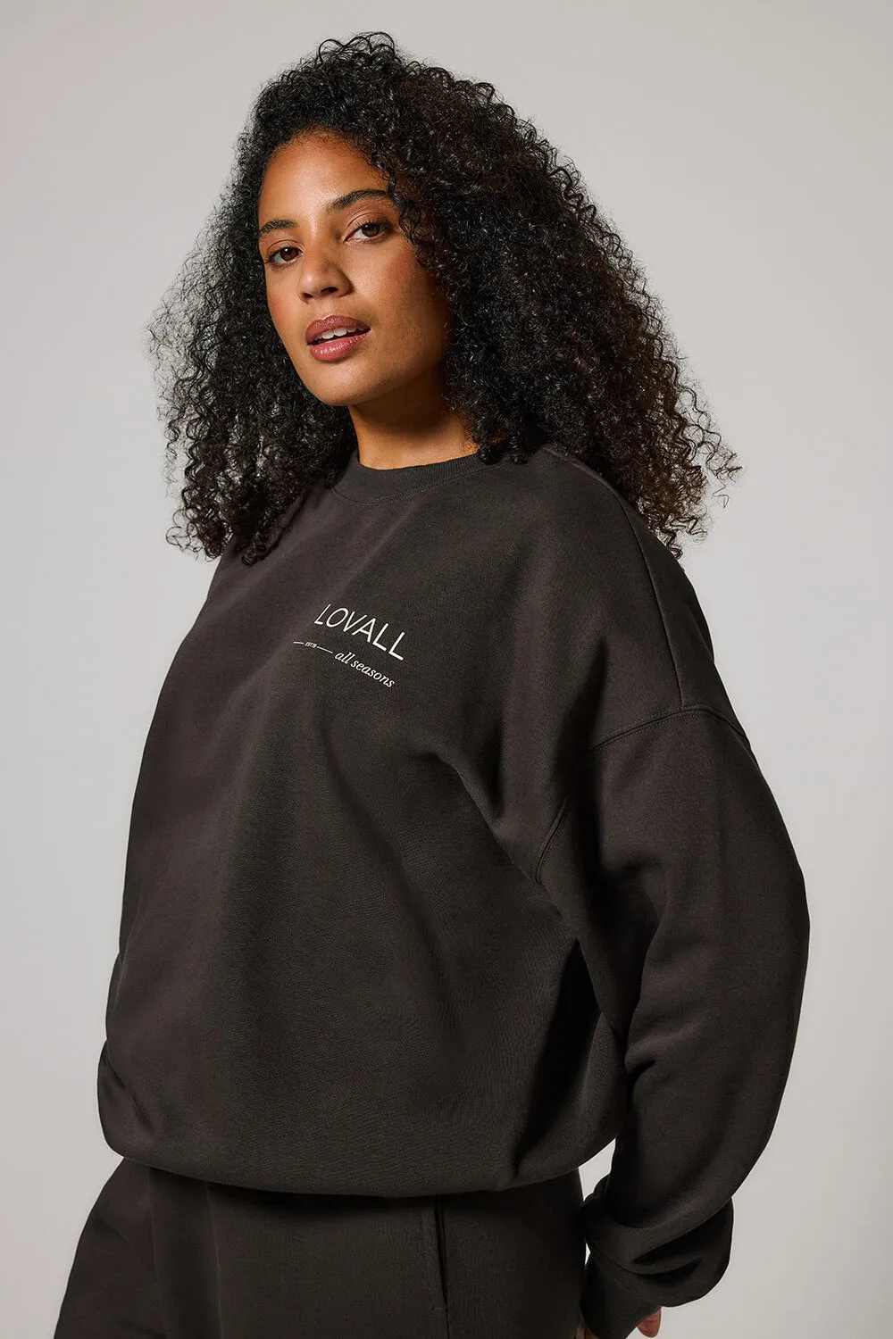 Curve Organic Oversized Sweatshirt Style 3 - Black Coffee sold by LOVALL product image thumbnail 2