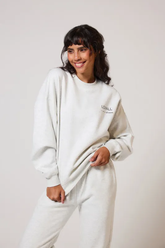 Curve Organic Oversized Sweatshirt Style 3 - Light Grey Marl sold by LOVALL