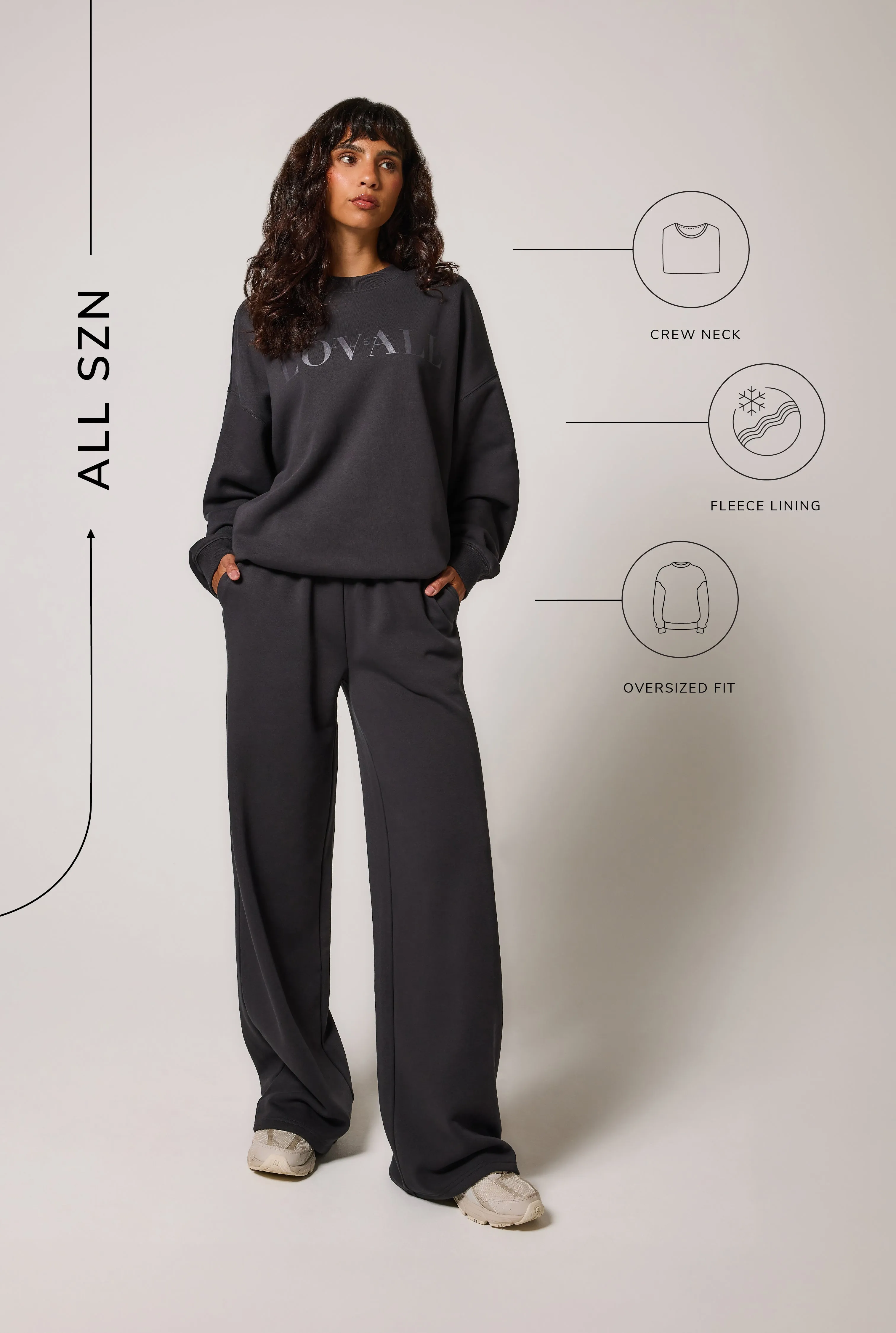 Organic Oversized Sweatshirt Style 4 - Shadow sold by LOVALL product image thumbnail 2