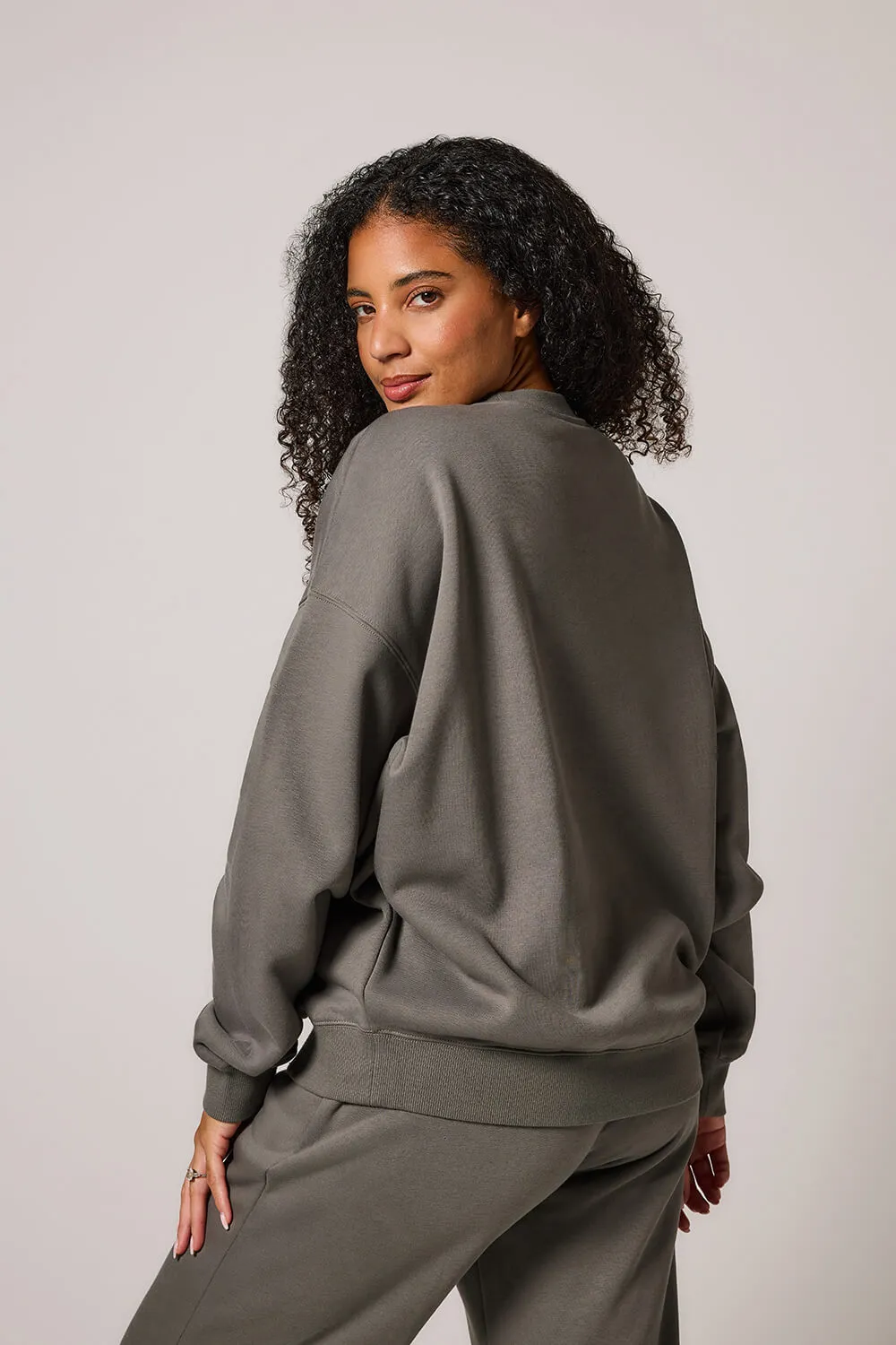 Organic Oversized Sweatshirt Style 4 - Slate Green sold by LOVALL product image thumbnail 4
