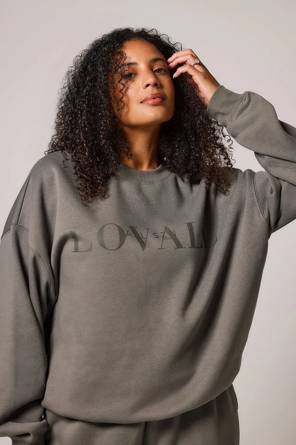 Curve Organic Oversized Sweatshirt Style 4 - Slate Green sold by LOVALL product image thumbnail 3