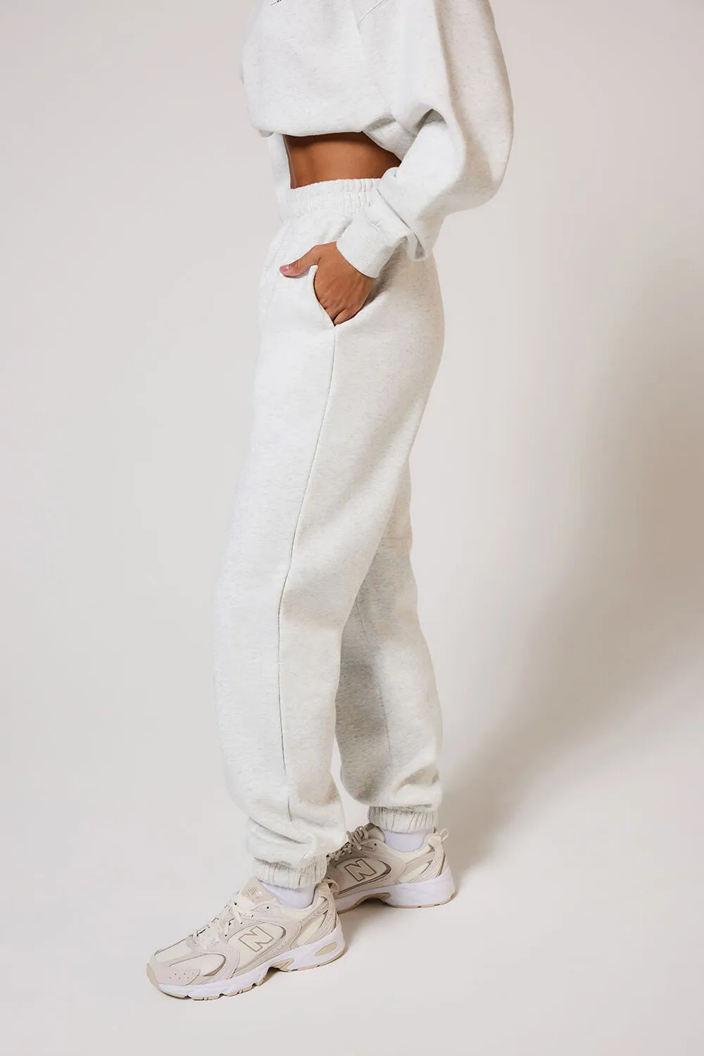 Curve Organic Cuffed Jogger - Light Grey Marl sold by LOVALL product image thumbnail 5