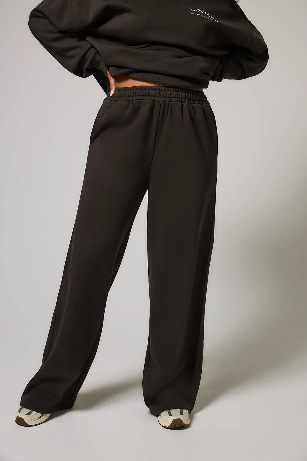 Curve Organic Wide Leg Jogger - Black Coffee sold by LOVALL product image thumbnail 3