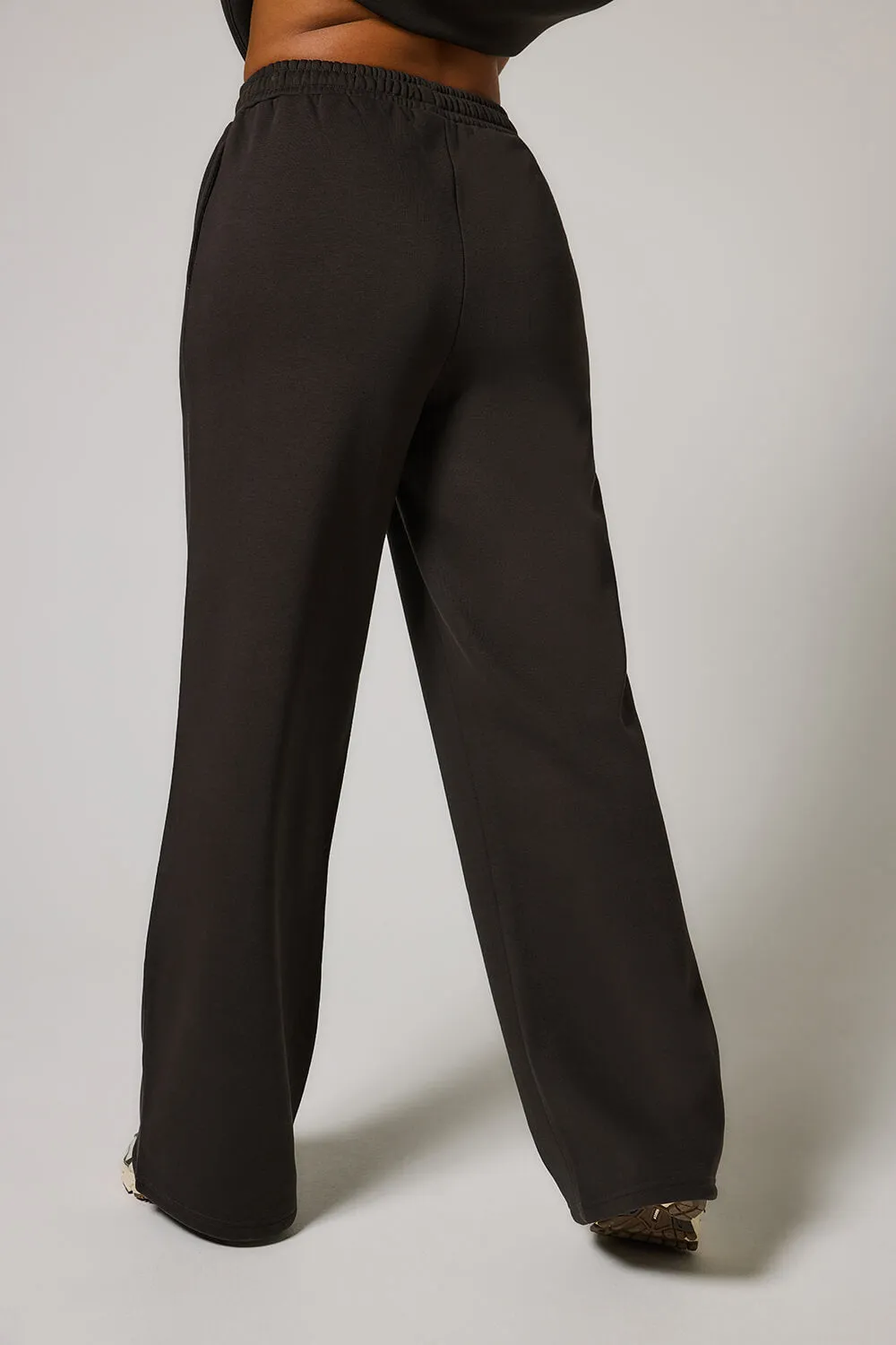 Curve Organic Wide Leg Jogger - Black Coffee sold by LOVALL product image thumbnail 4