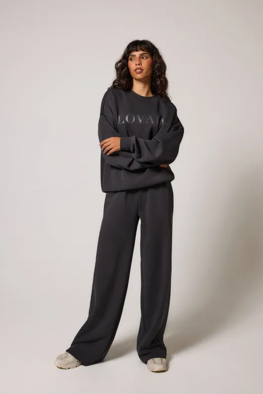 Curve ALL SZN Organic Wide Leg Jogger - Shadow sold by LOVALL