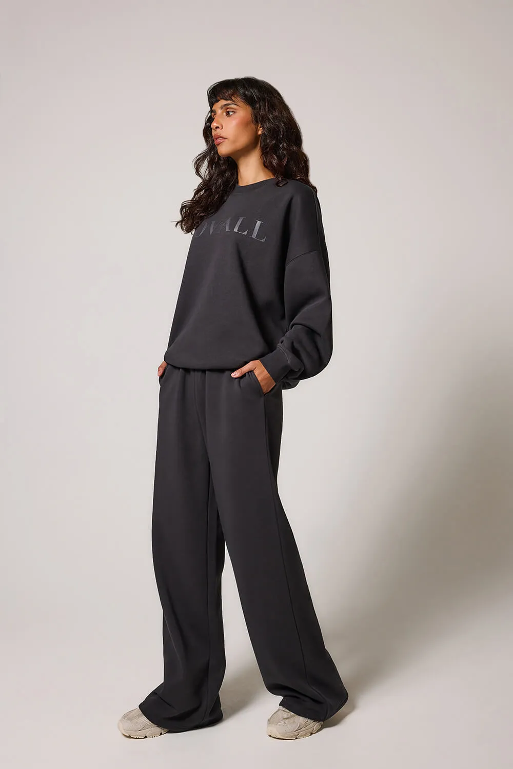 Curve Organic Wide Leg Jogger - Shadow sold by LOVALL product image thumbnail 4