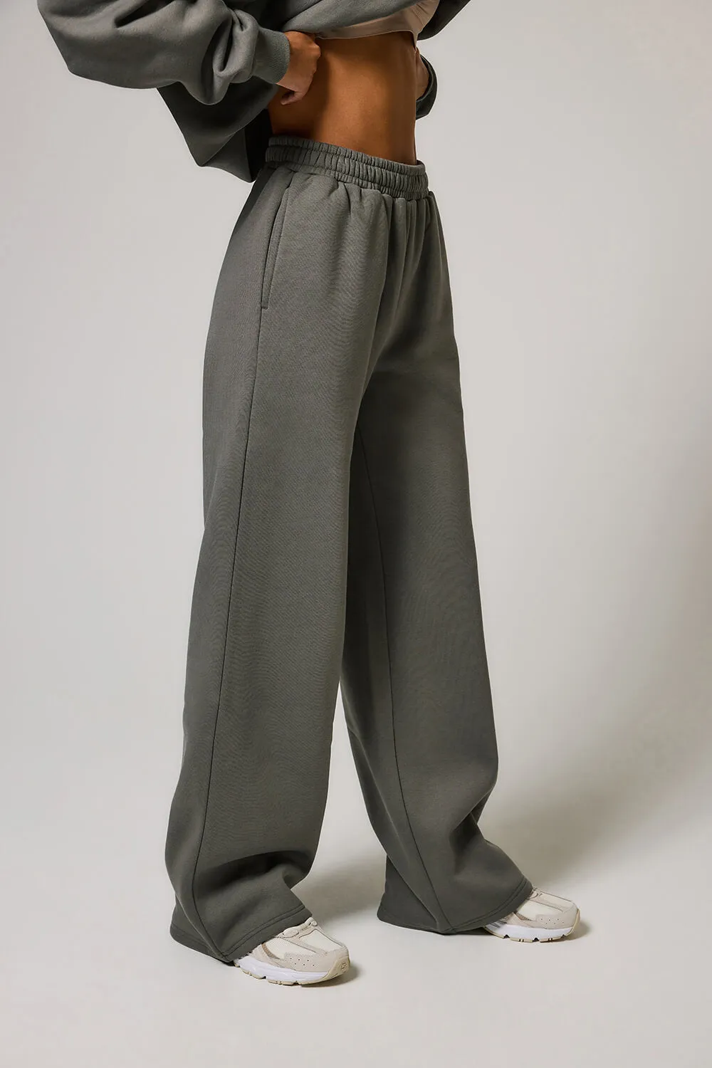 Curve Organic Wide Leg Jogger - Slate Green sold by LOVALL product image thumbnail 3