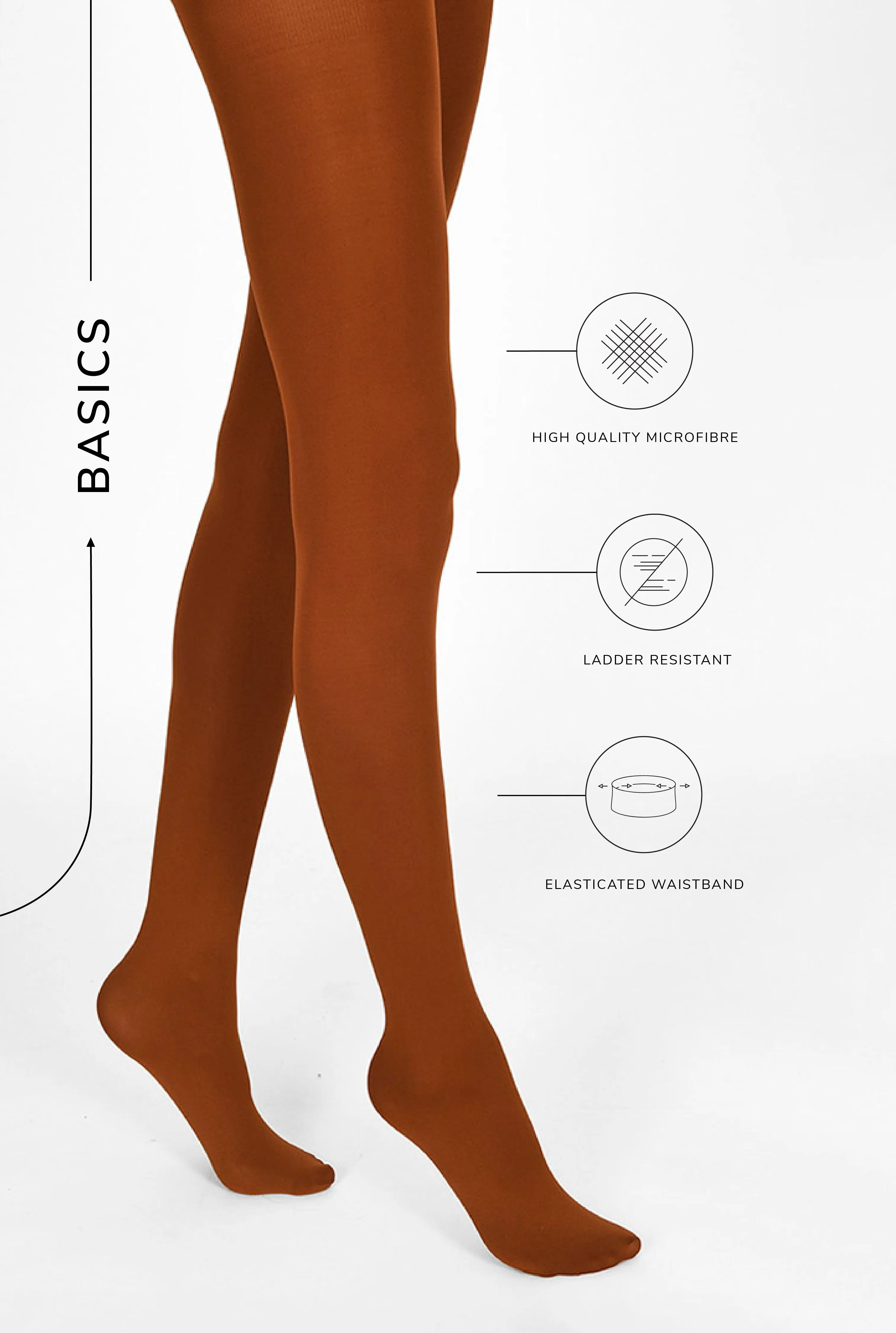 100 Denier Tights - Cinnamon sold by LOVALL product image thumbnail 3