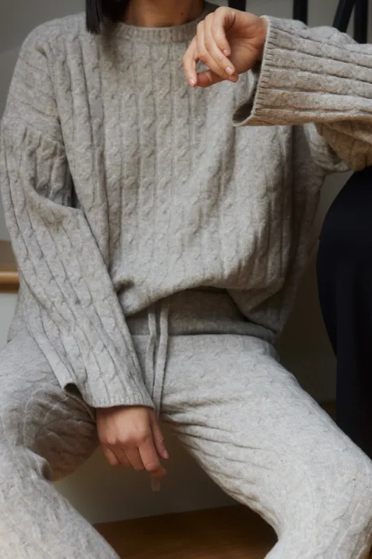 Cable Knit Jumper - Beige sold by LOVALL