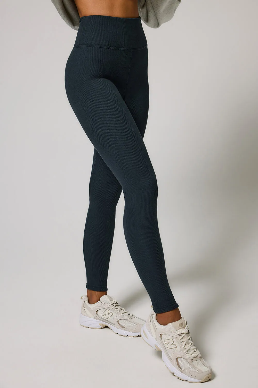 Curve Extreme Fleece Lined Leggings - Vintage Navy sold by LOVALL product image thumbnail 5