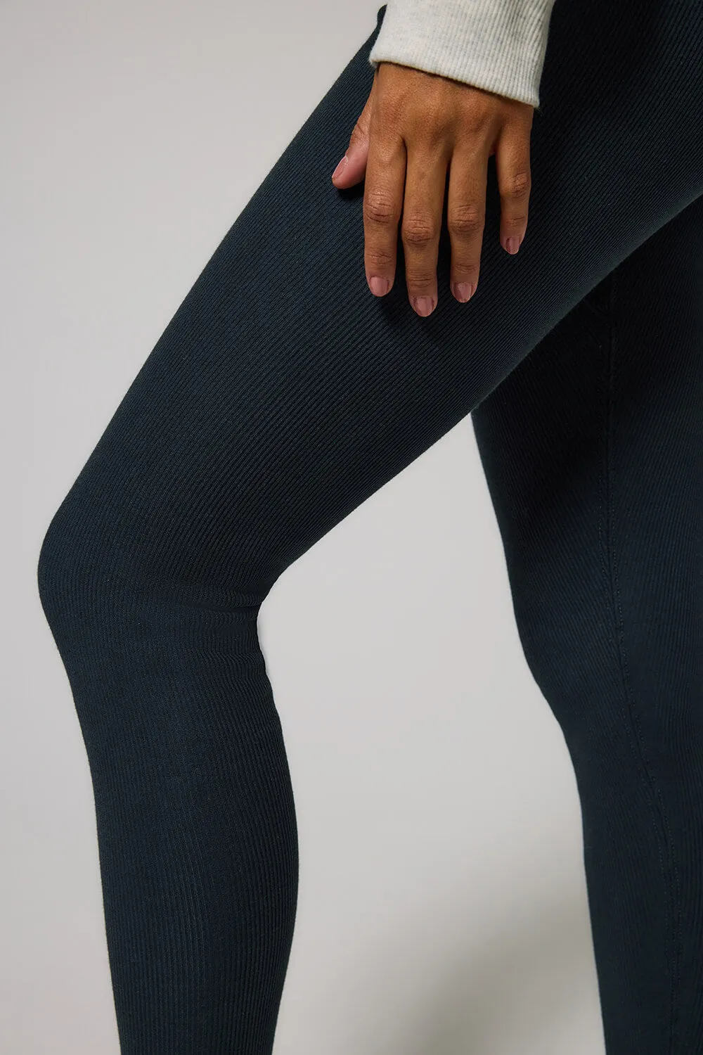 Extreme Fleece Lined Leggings - Vintage Navy sold by LOVALL product image thumbnail 4