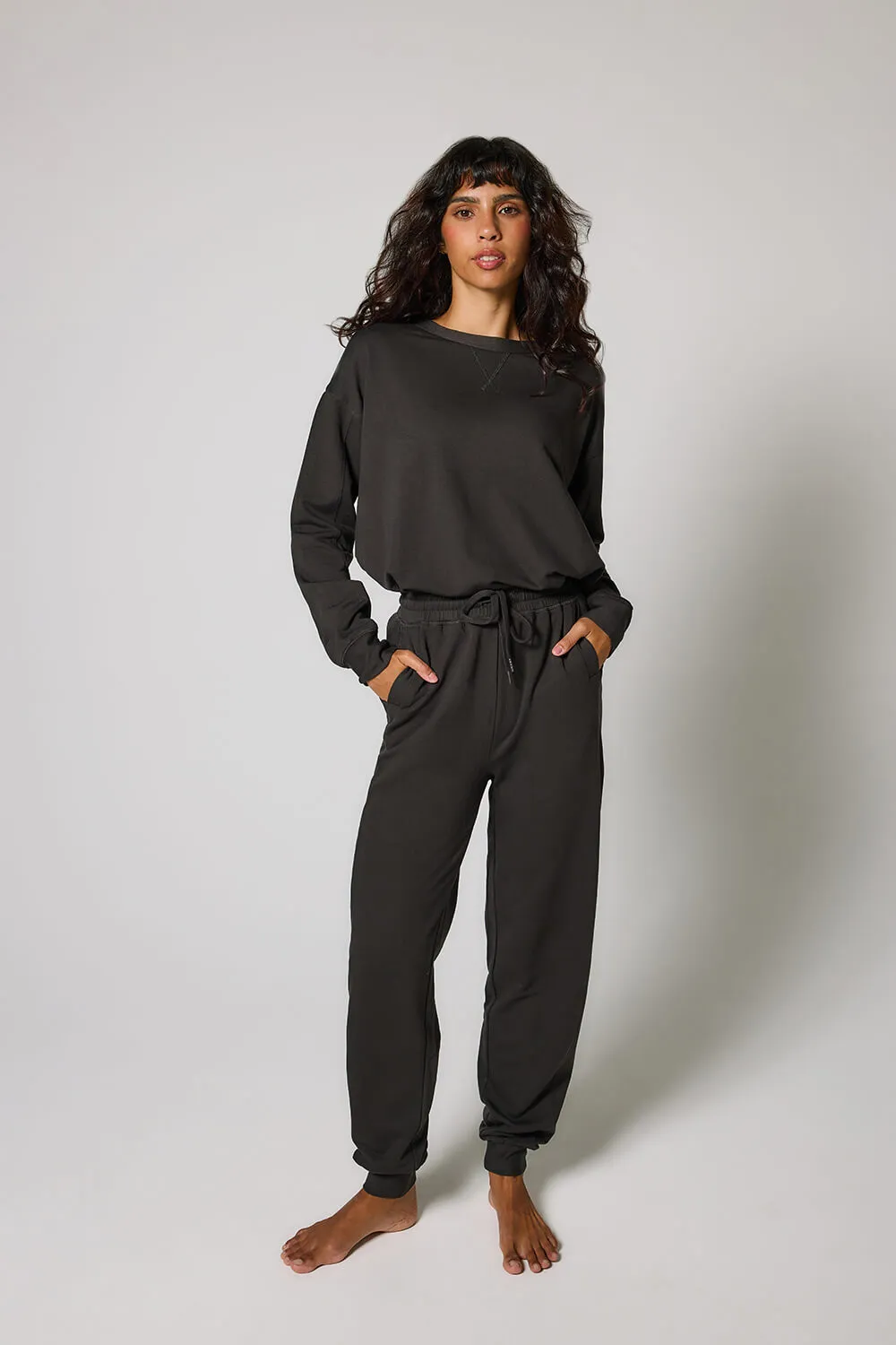 Luxe Lounge Jogger - Black Coffee sold by LOVALL