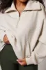 Curve Organic Oversized 1/4 Zip Sweatshirt - Ecru sold by LOVALL