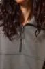 Curve Organic Oversized 1/4 Zip Sweatshirt - Slate Green sold by LOVALL