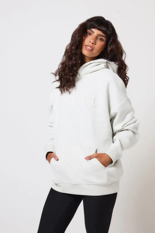 Heavyweight Oversized Hoodie - Light Grey Marl sold by LOVALL