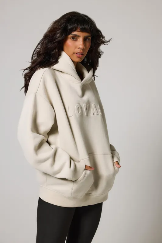 Curve Heavyweight Oversized Hoodie - Ecru sold by LOVALL