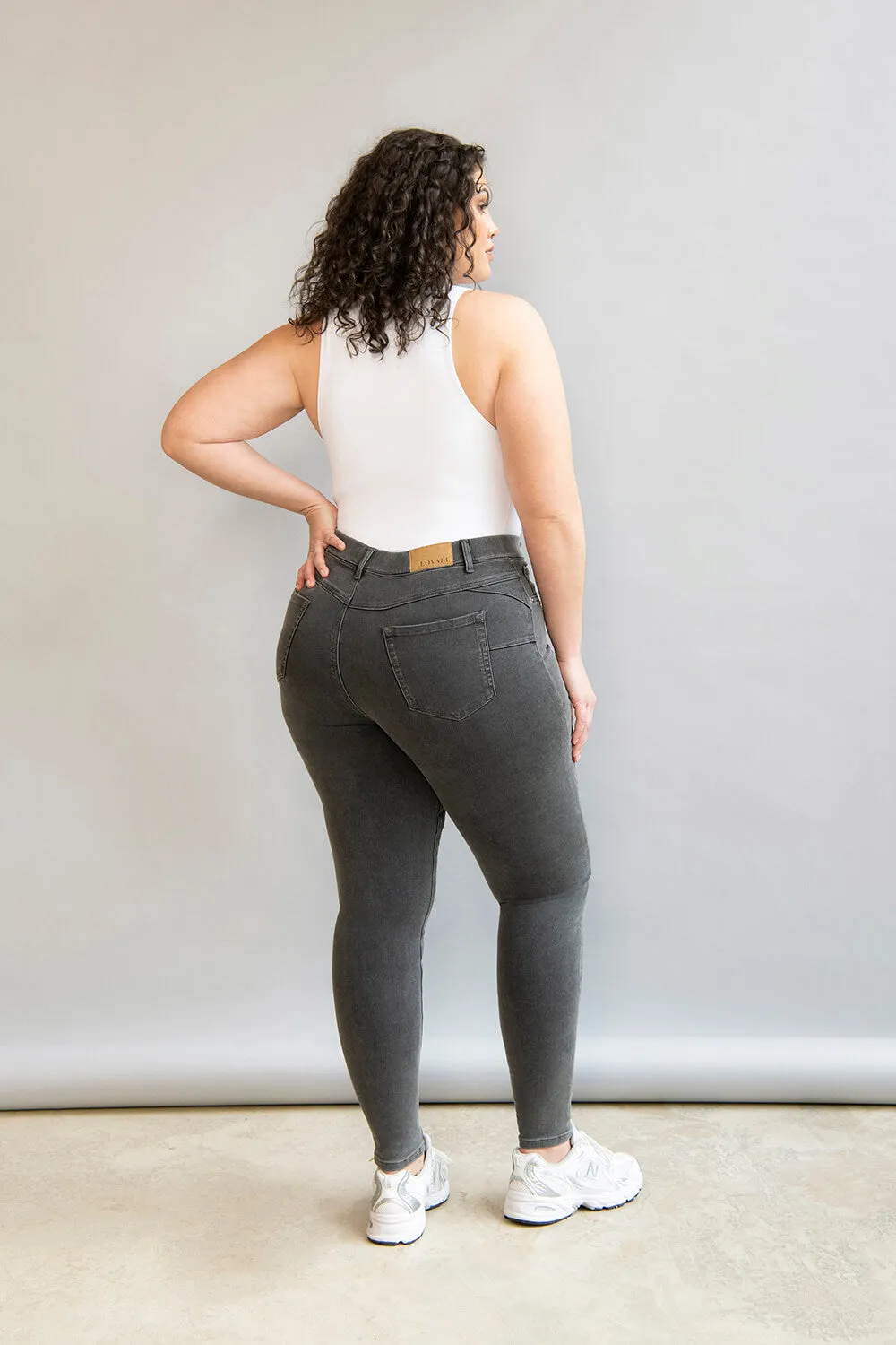 Curve Ultimate Ankle Grazer Jeggings - Grey sold by LOVALL product image thumbnail 2