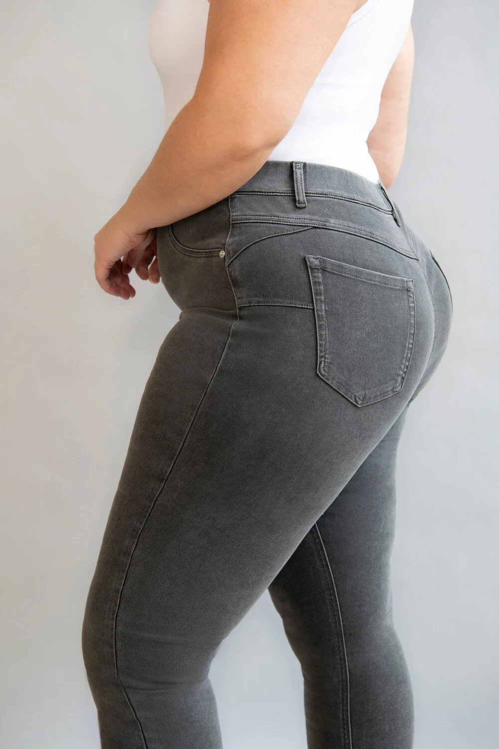 Curve Ultimate Ankle Grazer Jeggings - Grey sold by LOVALL product image thumbnail 4