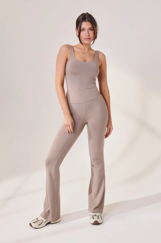 Lightweight Flare Leggings - Stone sold by LOVALL
