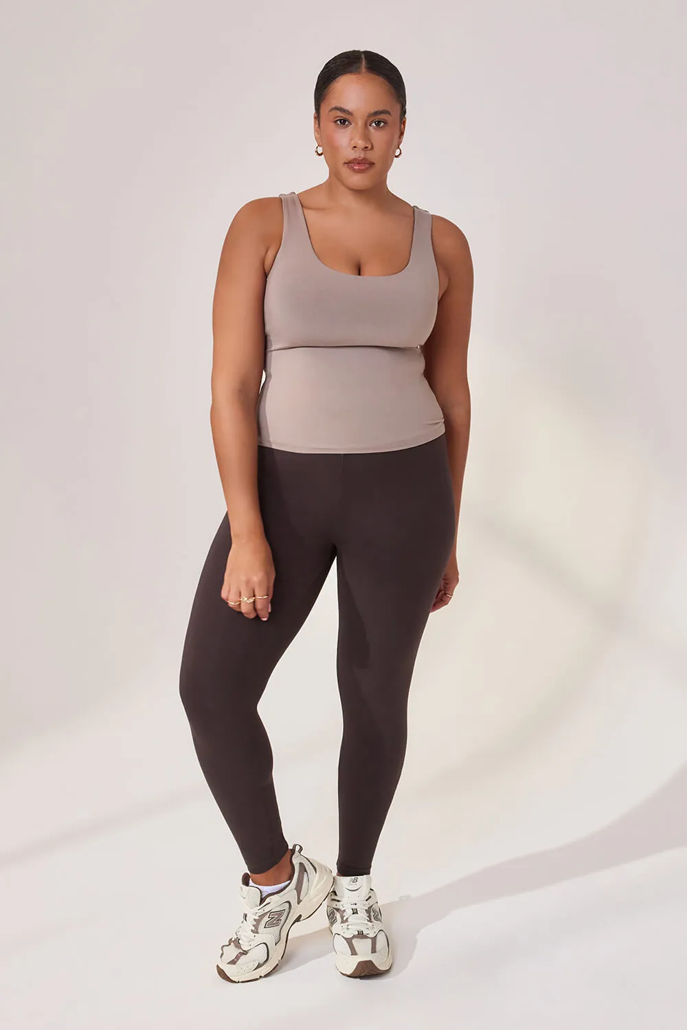 Curve Lightweight Everyday Tank Top - Stone sold by LOVALL product image thumbnail 5