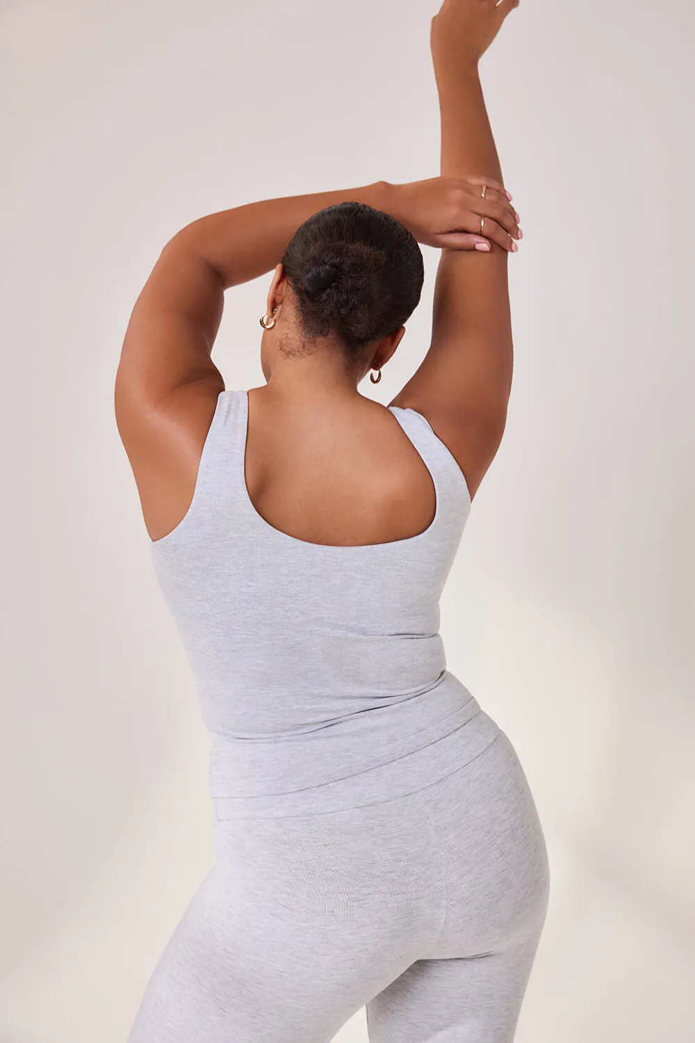 Curve Lightweight Everyday Tank Top - Light Grey Marl sold by LOVALL product image thumbnail 3