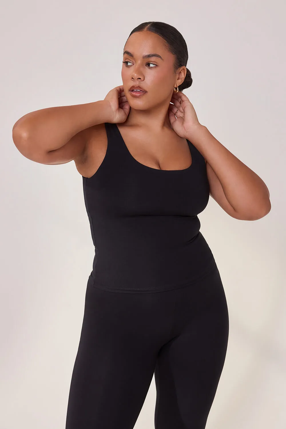 Curve Lightweight Everyday Tank Top - Black sold by LOVALL product image thumbnail 3