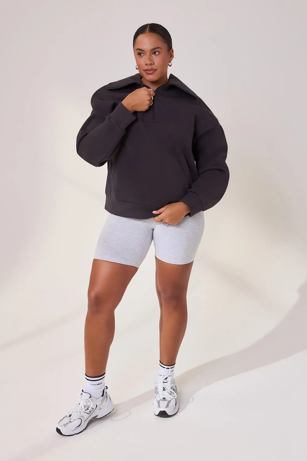 Curve Lightweight Everyday 6 Inch Cycling Shorts - Light Grey Marl sold by LOVALL product image thumbnail 5