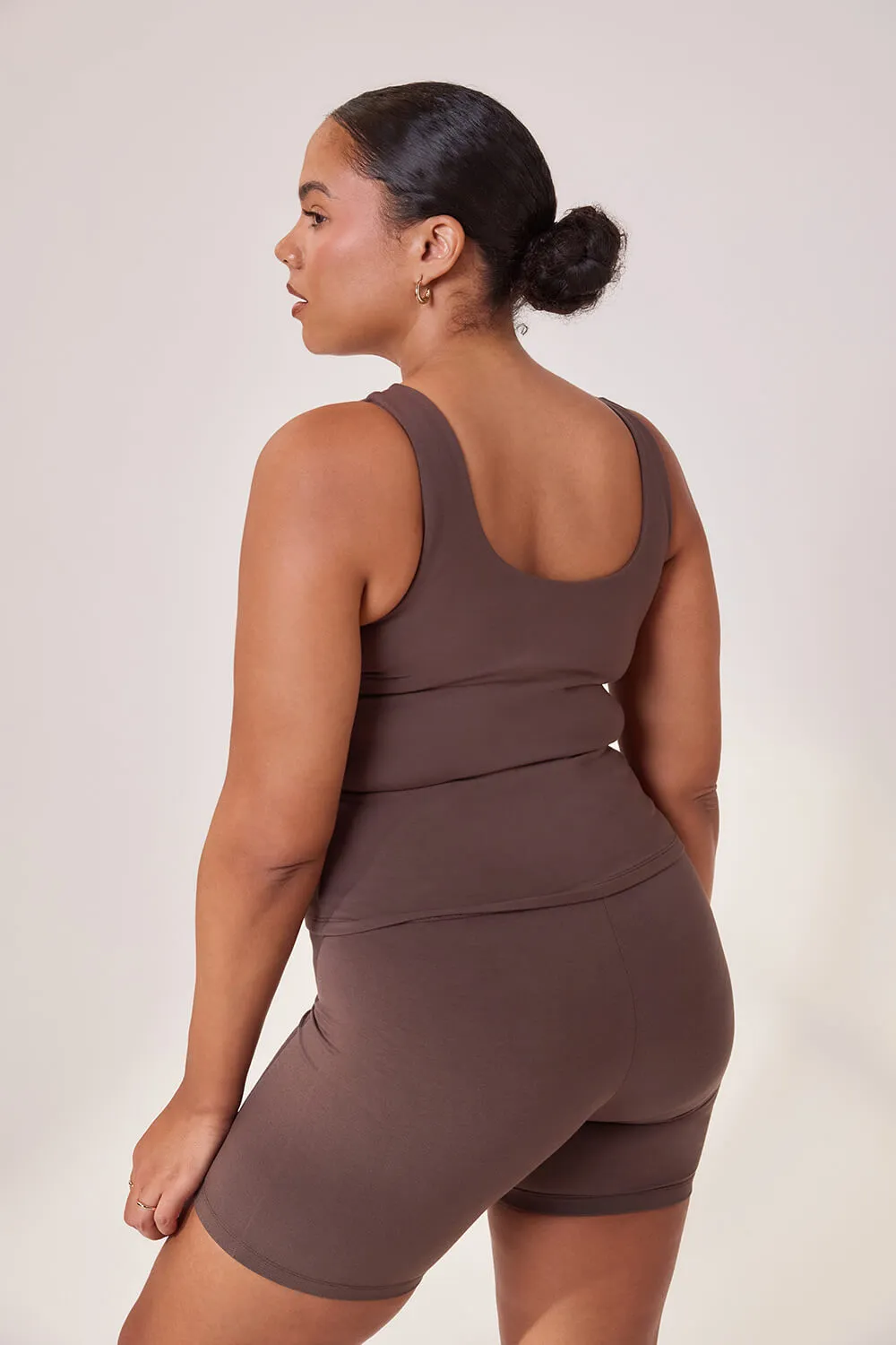 Curve Lightweight Everyday 6 Inch Cycling Shorts - Espresso Brown sold by LOVALL product image thumbnail 4