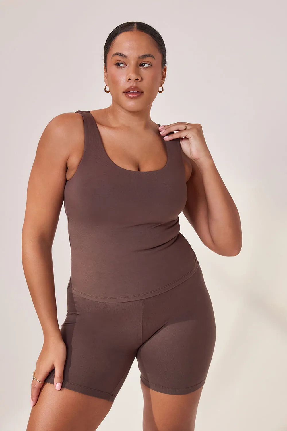 Curve Lightweight Everyday 6 Inch Cycling Shorts - Espresso Brown sold by LOVALL product image thumbnail 3