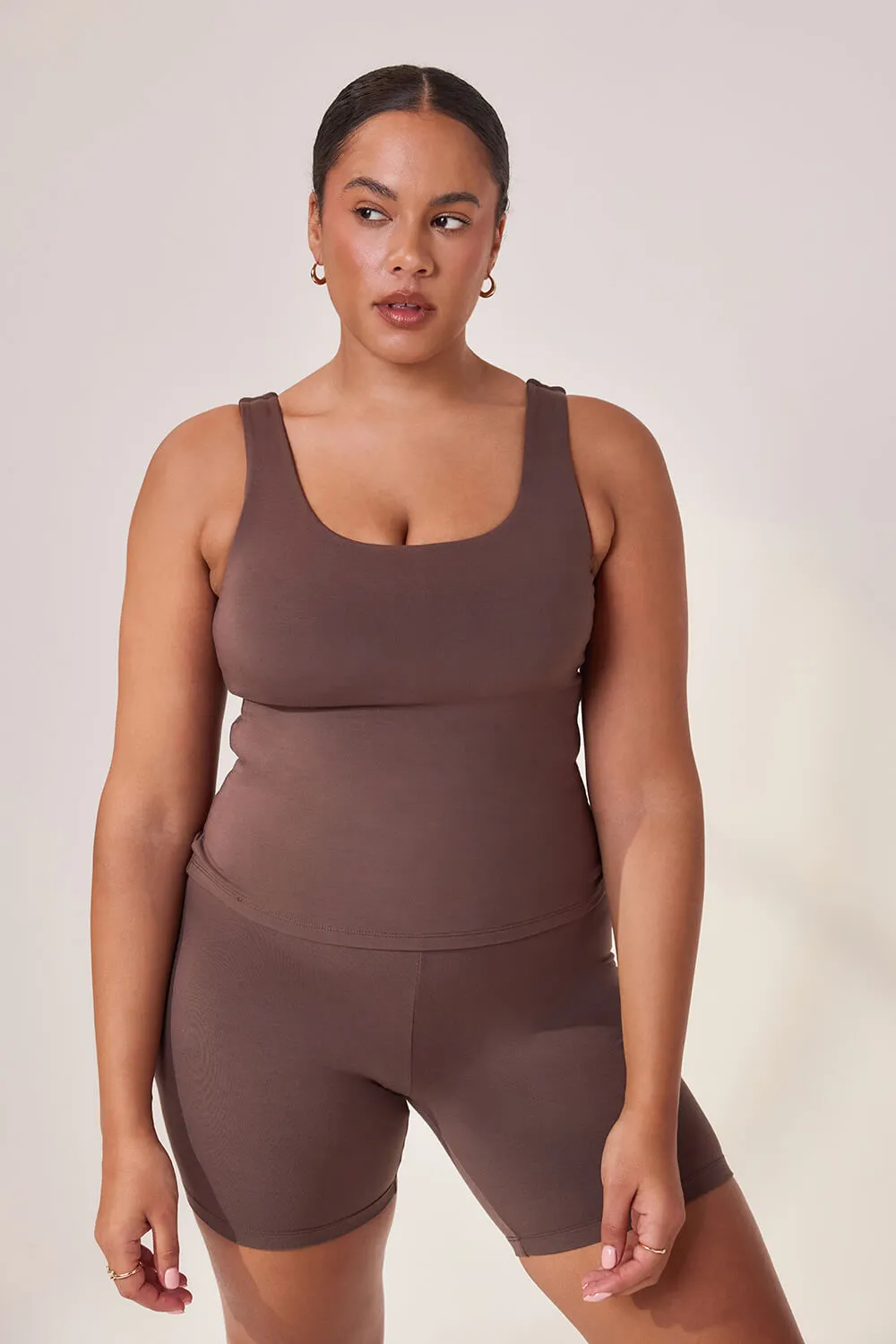 Curve Lightweight Everyday 6 Inch Cycling Shorts - Espresso Brown sold by LOVALL product image thumbnail 2